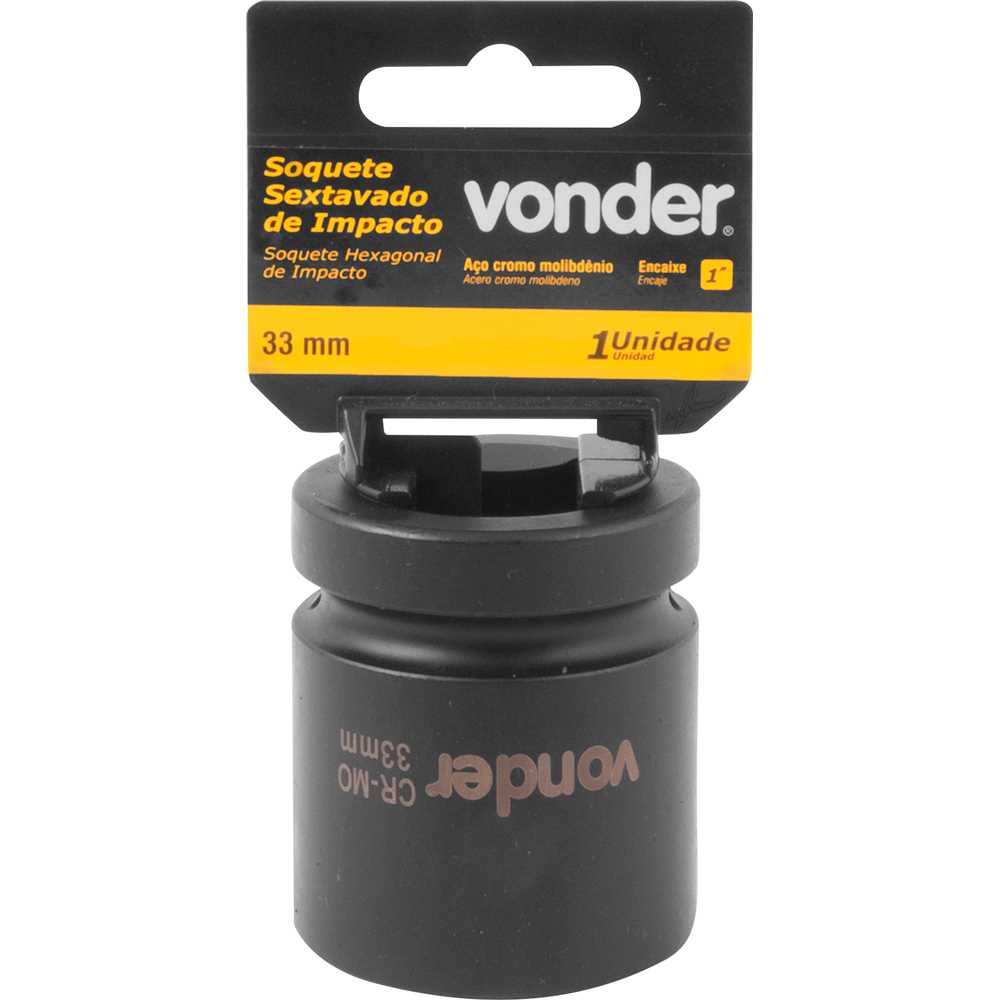 Soquete Sextavado de Impacto Encaixe de 1″ x 33mm VONDER - Imagem 4