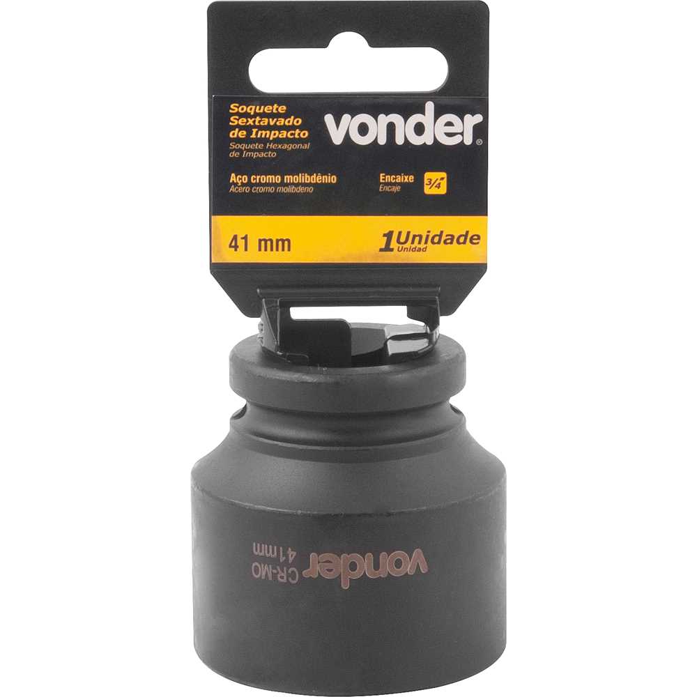 Soquete Sextavado de Impacto Encaixe de 3/4″ x 41mm VONDER - Imagem 4