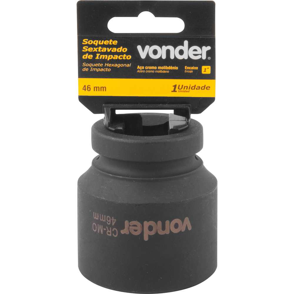 Soquete Sextavado de Impacto Encaixe de 1″ x 46mm VONDER - Imagem 4