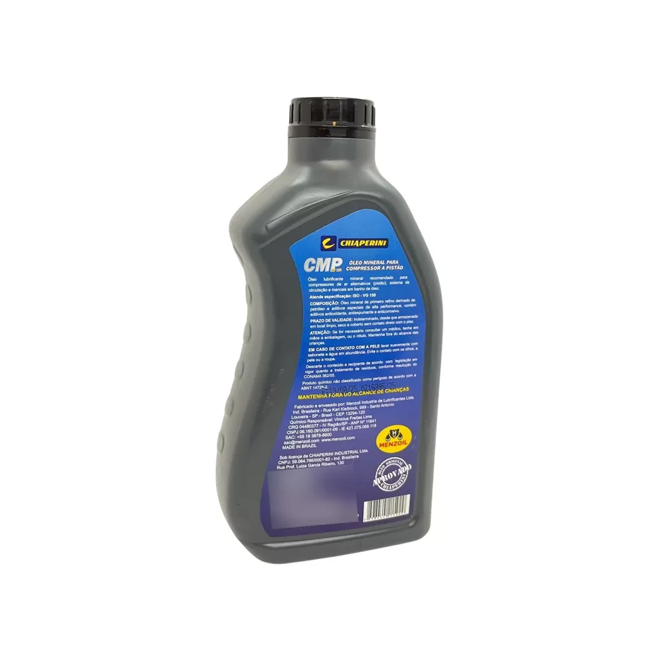 Óleo Lubrificante Mineral Para Compressor Pistão Chiaperini CMP AW150 1 Litro - Imagem 2