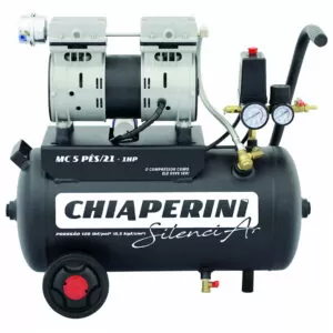 Compressor de Ar Silenciar Chiaperini MC5 21Lts 120Lbs 1HP Monofásico 110V