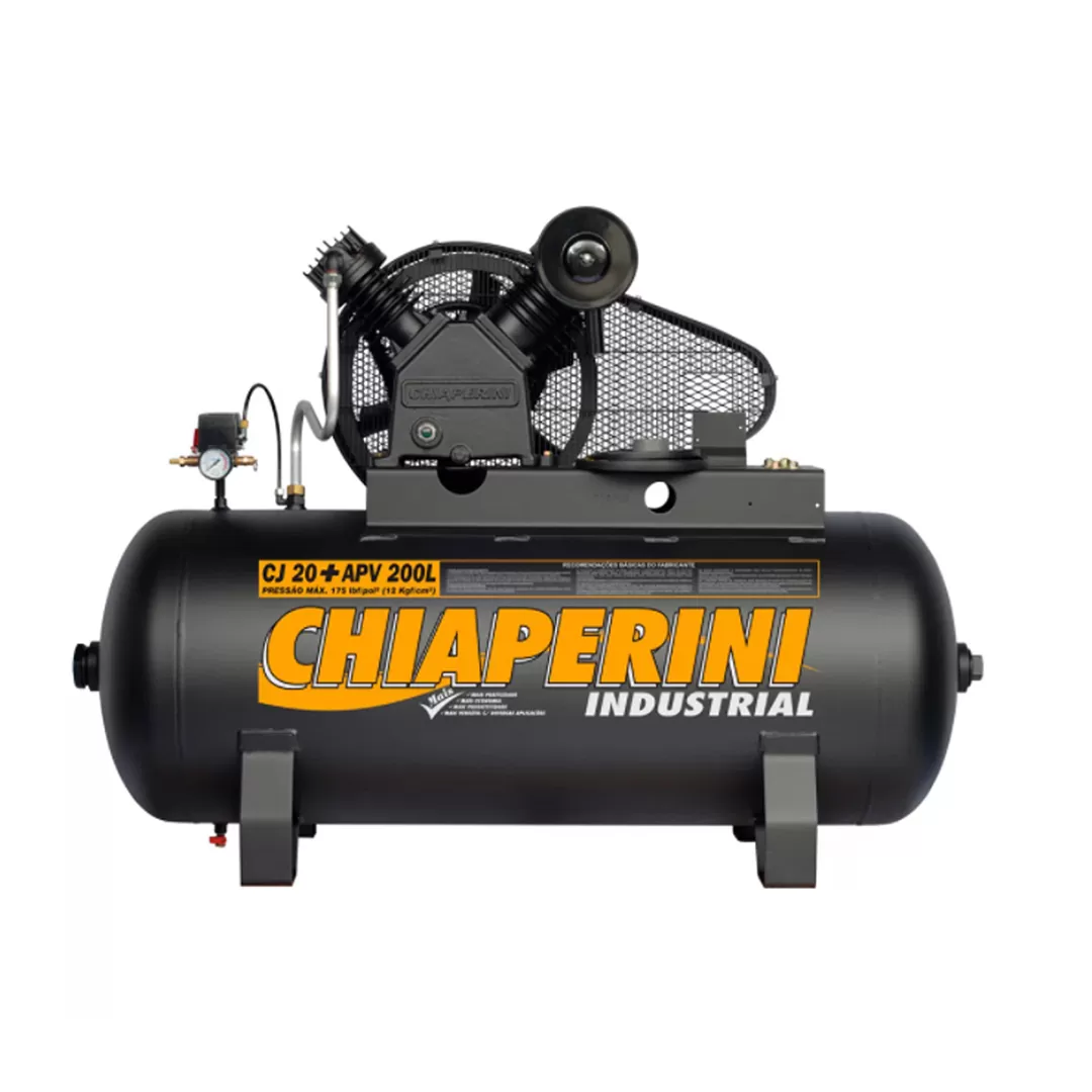 Compressor de Ar Chiaperini CJ20 + APV 200Lts 175 Lbs Sem Motor