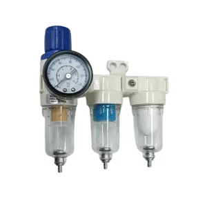 Trio Filtro de Ar Odontológico 1/4" Regulador Filtro Coalescente e Carvão Ativo