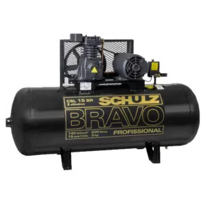 Compressor de Ar Schulz Bravo CSL15BR/200Lts 3 HP Monofásico 127/220V
