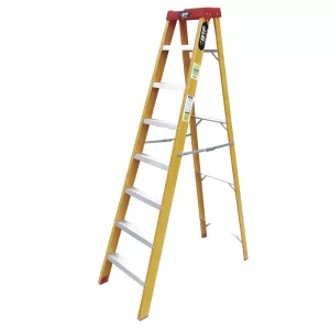 Escada de Fibra Botafogo Tesoura Prática 7 Degraus