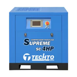 Compressor de Ar Parafuso Techto SC 4HP Supreme Ar Direto Monofásico 220V