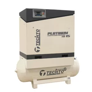 Compressor de Ar Parafuso Techto TB 15HP RCH 360L Platinum 220V