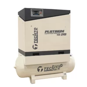 Compressor de Ar Parafuso Techto TB 20HP RCH 360L Platinum 220V