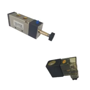 Válvula Solenoide 1/4" Via Simples 5/2" Com Bobnia 24V