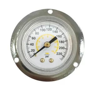 Manômetro de Pressão 1/8″ Horizontal 220 psi 16 Bar