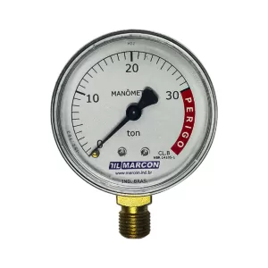 Manômetro de Pressão Marcon 1/4″ Vertical 30 Toneladas