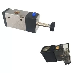 Válvula Solenoide 1/4" Via Simples 3/2" Com Bobina 12V Corpo Maior