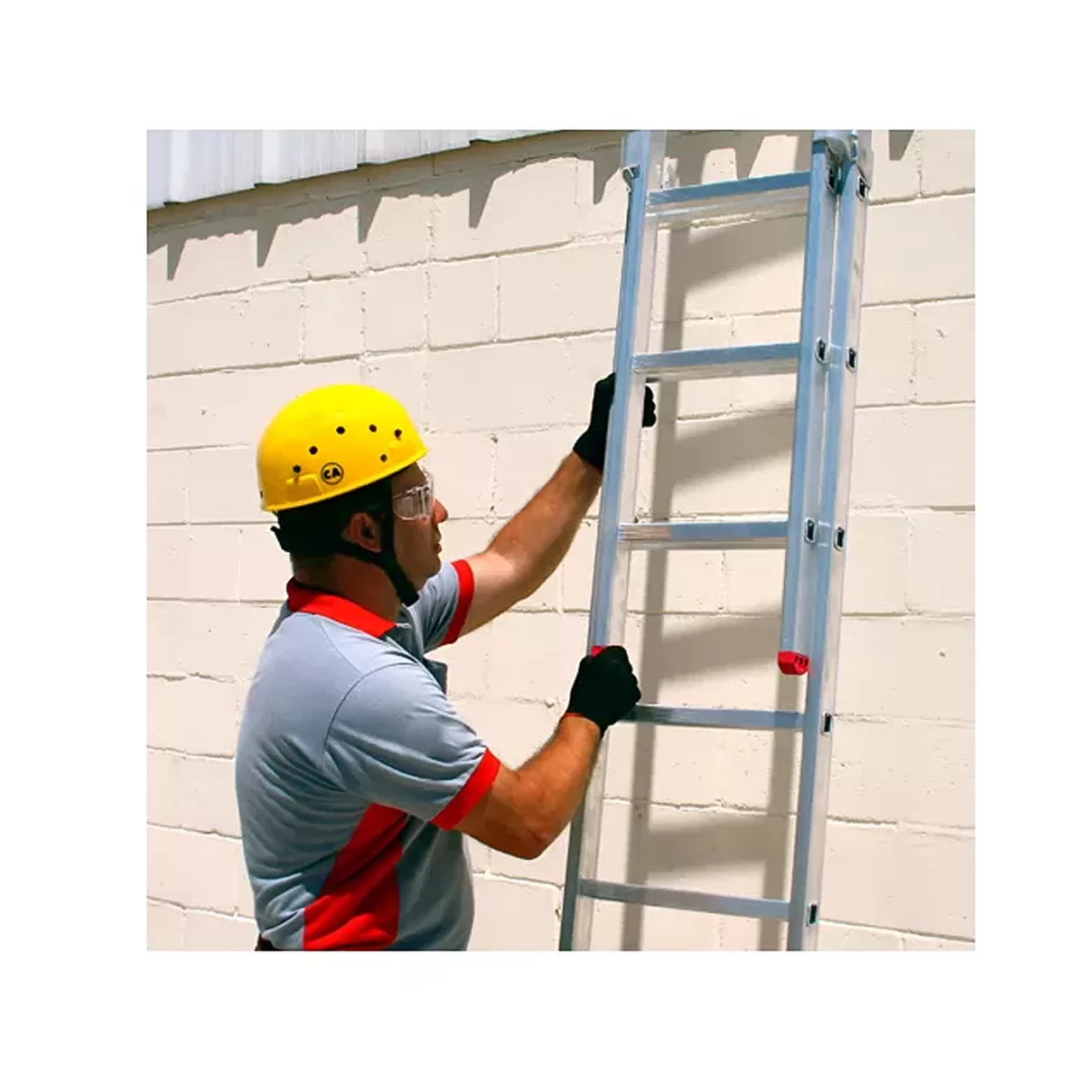 Escada Extensiva Botafogo de Alumínio 10x2 Degraus - Imagem 4