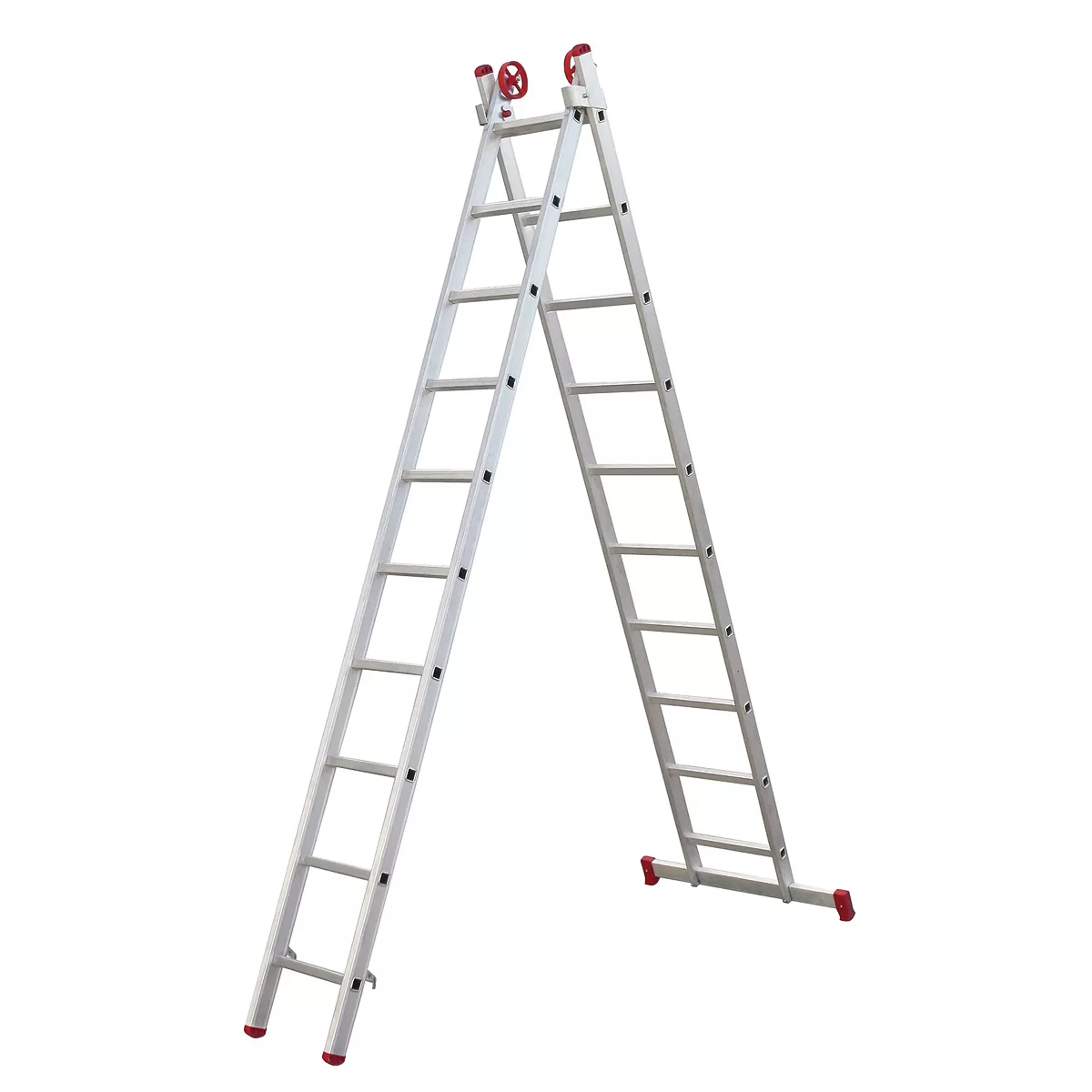 Escada Extensiva Botafogo de Alumínio 10x2 Degraus - Imagem 2