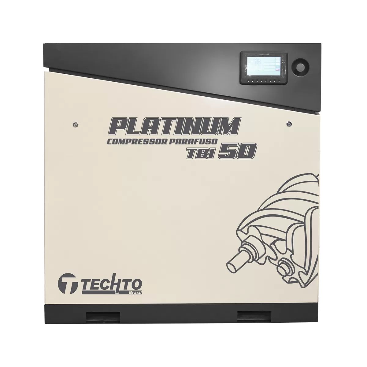 Compressor de Ar Parafuso Techto TBI 50 Platinum Ar Direto 380V