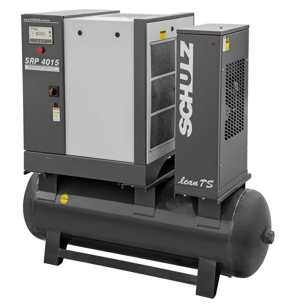 Compressor de ar Parafuso Schulz SRP 4015 Lean TS 260Lts Com Pre Filtro e Secador Acoplado 380V - Imagem 2