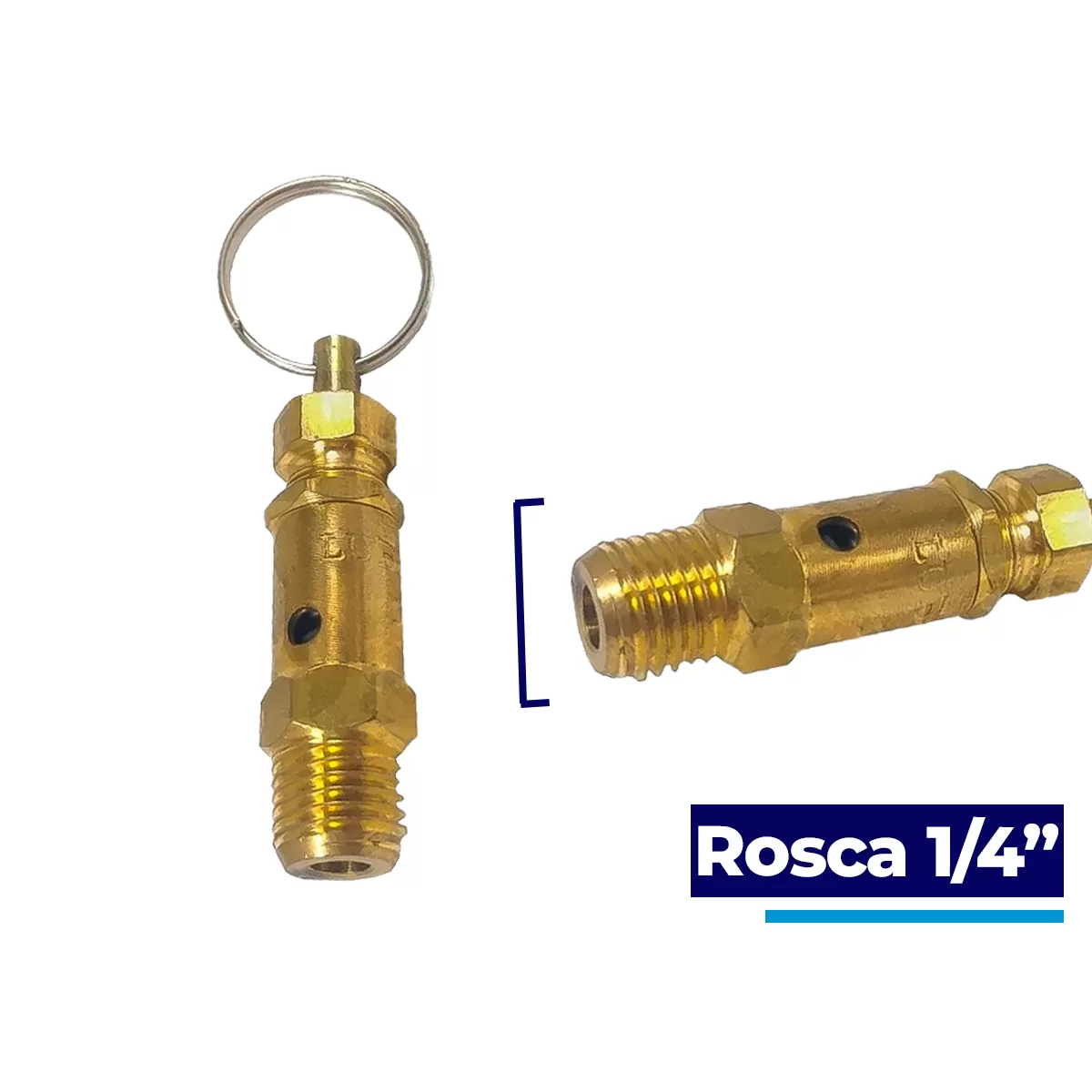 Válvula de Segurança Lubefer 1/4" 135 lbs LUB-30 Para Compressores de Alta Pressão