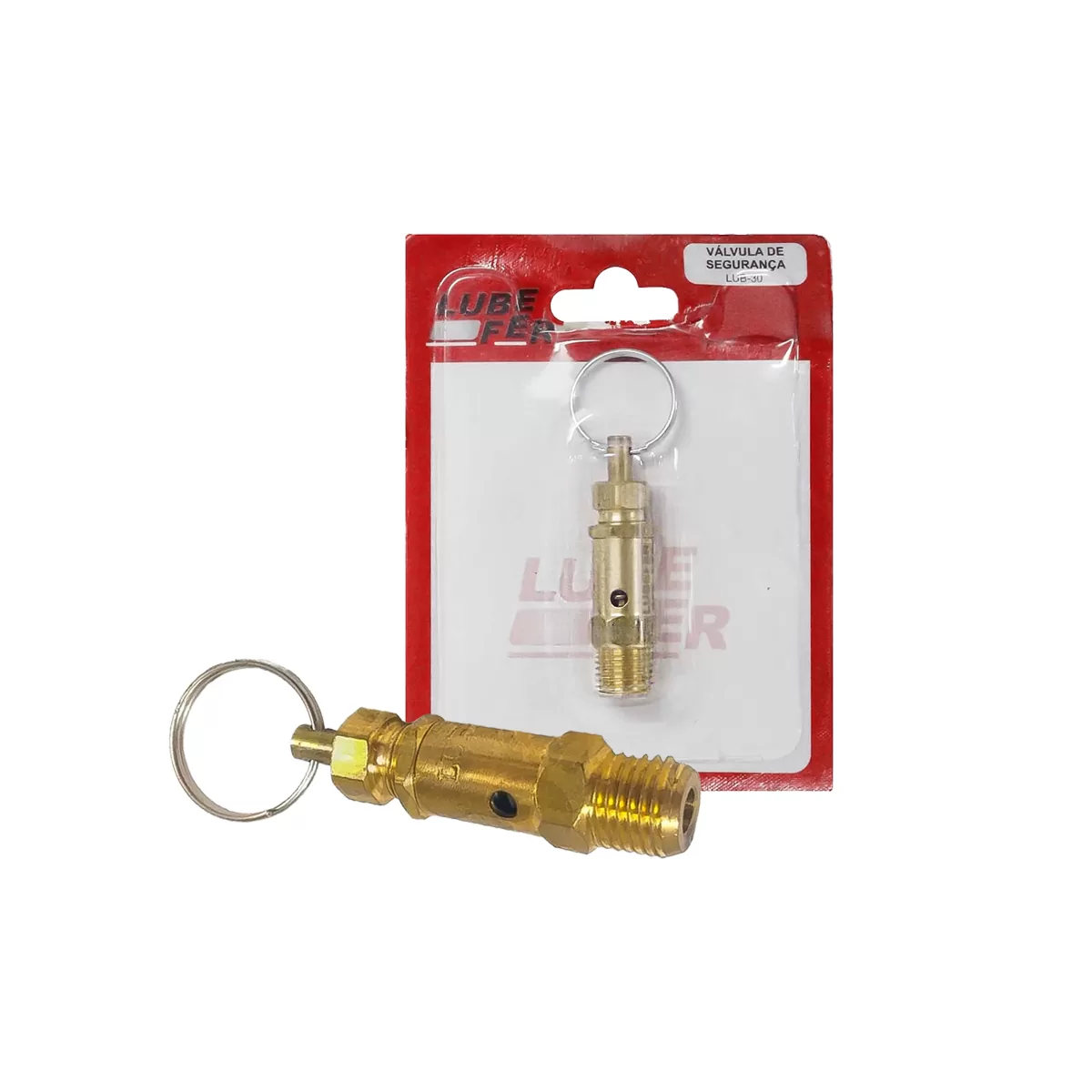 Válvula de Segurança Lubefer 1/4" 135 lbs LUB-30 Para Compressores de Alta Pressão - Imagem 2