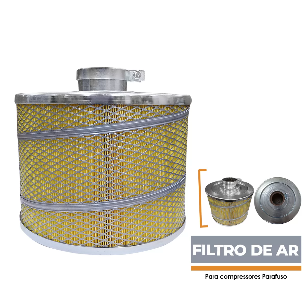 Filtro de Ar Para Compressor Parafuso TB50 Platinum Com Abracadeira - MFA2515
