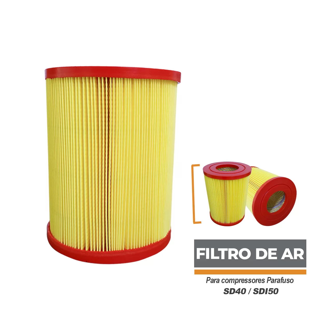 Filtro de Ar Para Compressor Parafuso SD40/SDI50 - MFA2125/1
