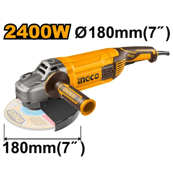 Esmerilhadeira Angular INGCO 7" 2400W - Imagem 2