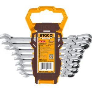 Jogo Chave Comb. Catraca Flex 8 A 19mm Hkspar1083 Ingco - Prateado
