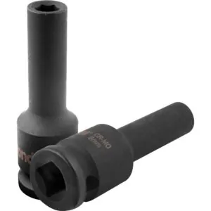 Soquete sextavado longo de impacto, 8 mm, encaixe de 1/2", VONDER