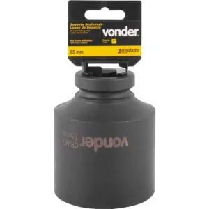 Soquete sextavado longo de impacto, 65 mm, encaixe de 1", VONDER