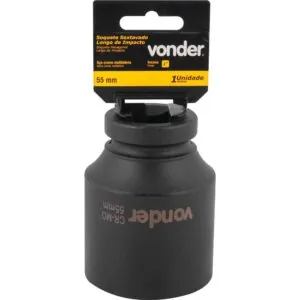 Soquete sextavado longo de impacto, 55 mm, encaixe de 1", VONDER
