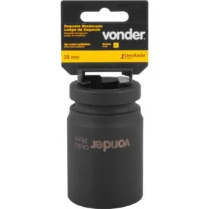 Soquete sextavado longo de impacto, 38 mm, encaixe de 1", VONDER