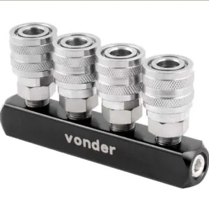 Engate Rápido de 1/4" NPT Quádruplo com Rosca Fêmea Vonder