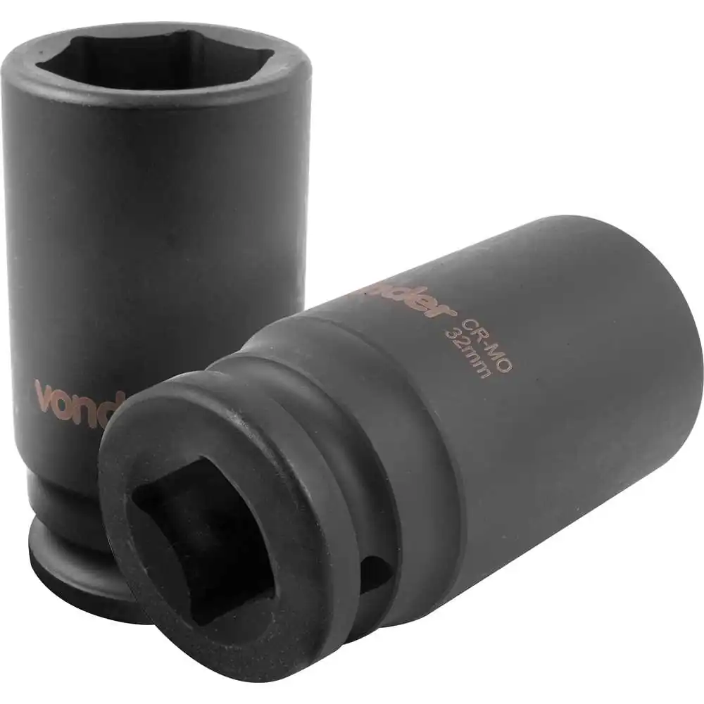 Soquete Sextavado Longo de Impacto 32 mm Encaixe de 3/4" VONDER